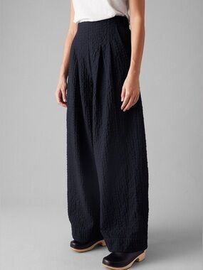 Toast Corinne Herringbone Wide Leg Trouser Pants Wool Cotton Size 6 NWT